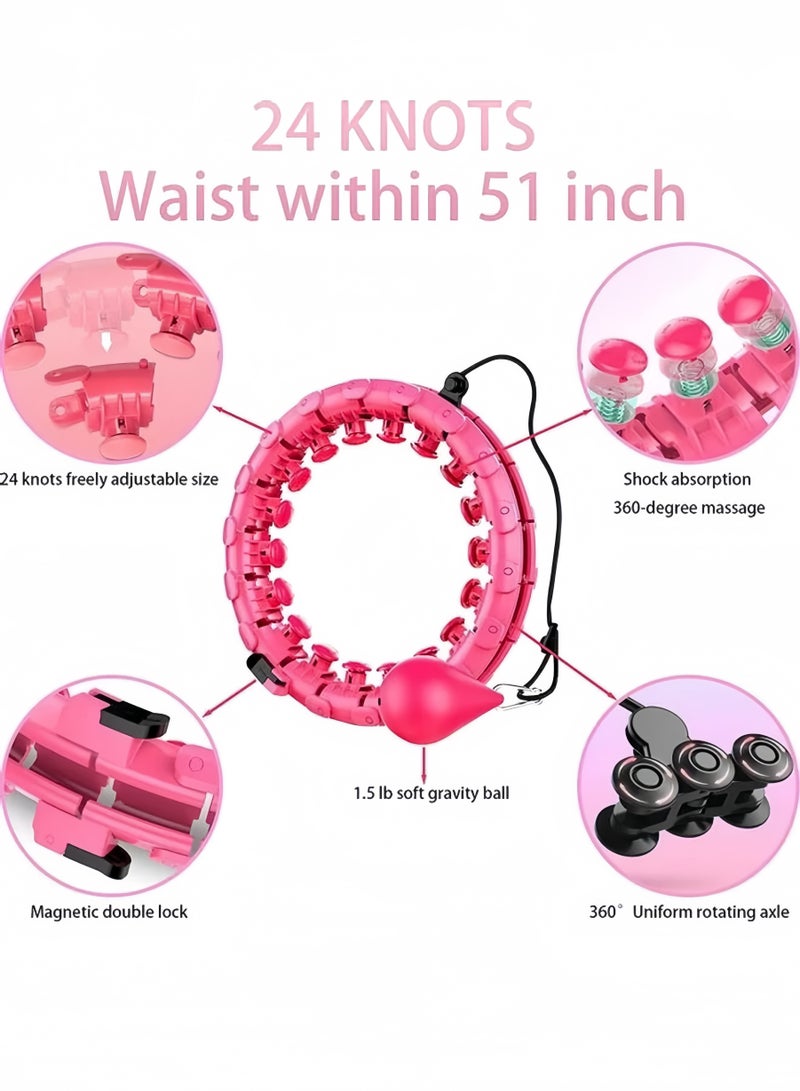 Generic Smart Hula Hoop With Massager Nub Pink  - Image 3