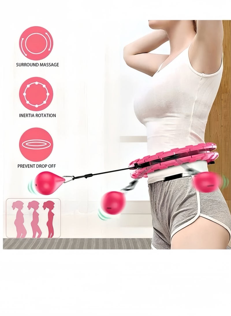 Generic Smart Hula Hoop With Massager Nub Pink  - Image 4