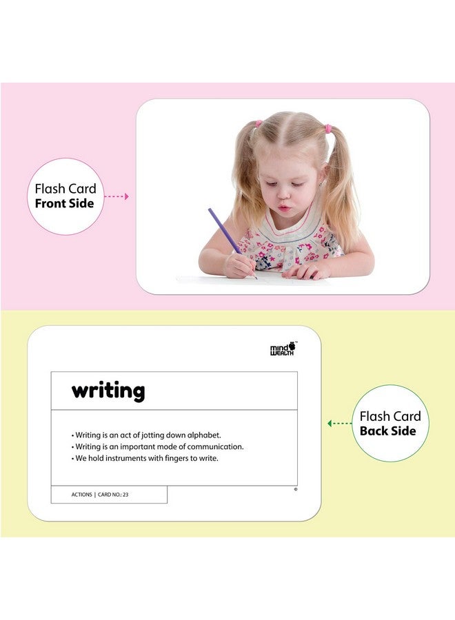 Hungry Brain hungry brain Flash Cards for Toddlers, 48 Body Parts & Actions Flashcards, Double-Sided, Montessori, Educational, Kindergarten - Preschool Learning Activities, Gifts for Kids, 1, 2, 3, 4 Years Babies  - Image 5