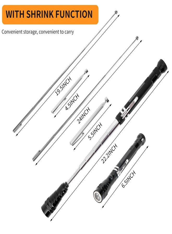 HARDK Extendable Magnetic Flashlight with Telescoping Magnet Pickup Tool set of 3-Cool Gadget Valentines Day Gifts for Him,Men,Teen Boys,Husband,Dad,Father,Mechanic,Women,Automotive,Useful for Hard-to-Reach - Image 4