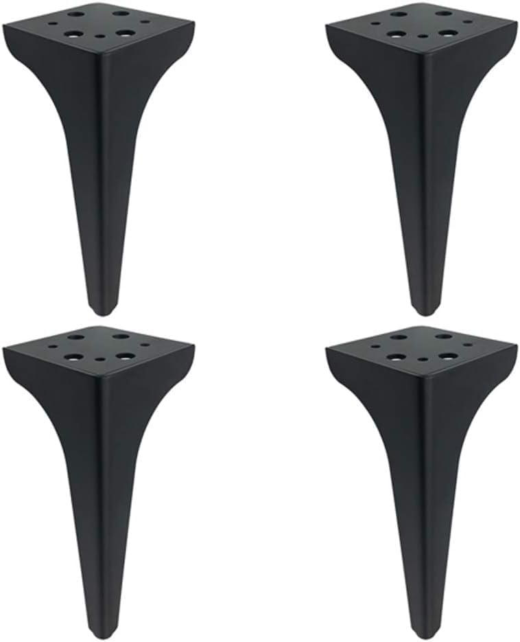 HIRVALL Metal Furniture LegsCabinet Legs Set of 4Furniture FeetCouch LegsBlack Dresser LegsModern Style Furniture Sofa LegsDIY Couch Replacement LegBlackGold 8 Black - Image 1