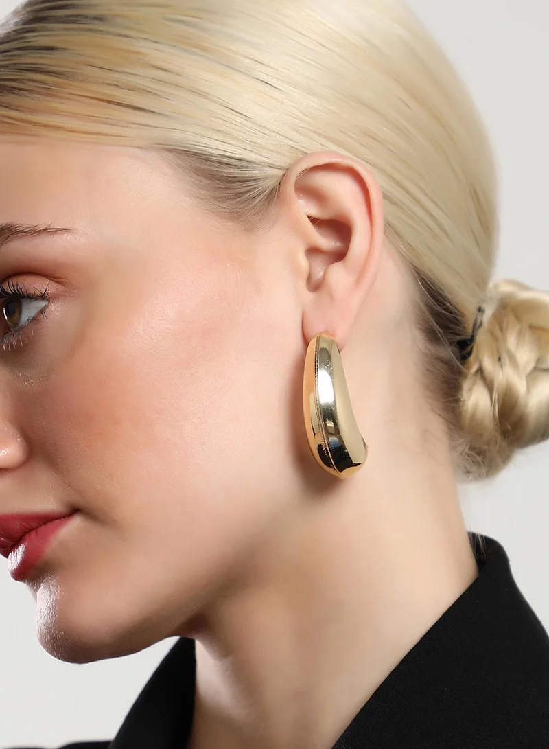 Sohi  Crescent Shaped Half Artificial Hoop Earring Jewellery for Women | Best Price UAE