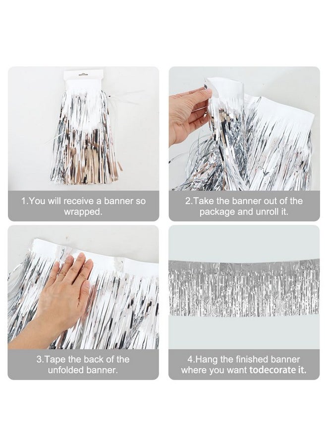 BEISHIDA 3 Packs 30 Feet Metallic Foil Fringe Garland Tinsel Streamers，Shiny Silver Wall Hanging Tinsel Fringe Banners for Wedding Birthday Party Decoration Halloween Christmas New Year - pzsku/Z08DE7F11769B02AB9B74Z/45/_/1741329935/737c0b79-bc1a-4ef7-8a02-6abe808dd09f