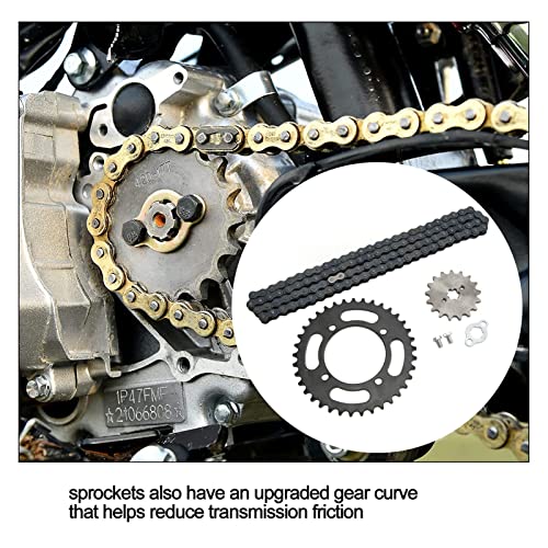 Keenso Front Rear Sprocket, 420 Chain 155mm 37T Front 420 17T Rear Sprocket Universal for 50cc to 125cc Dirt Mini Bikes ATV Go Kart - Image 3