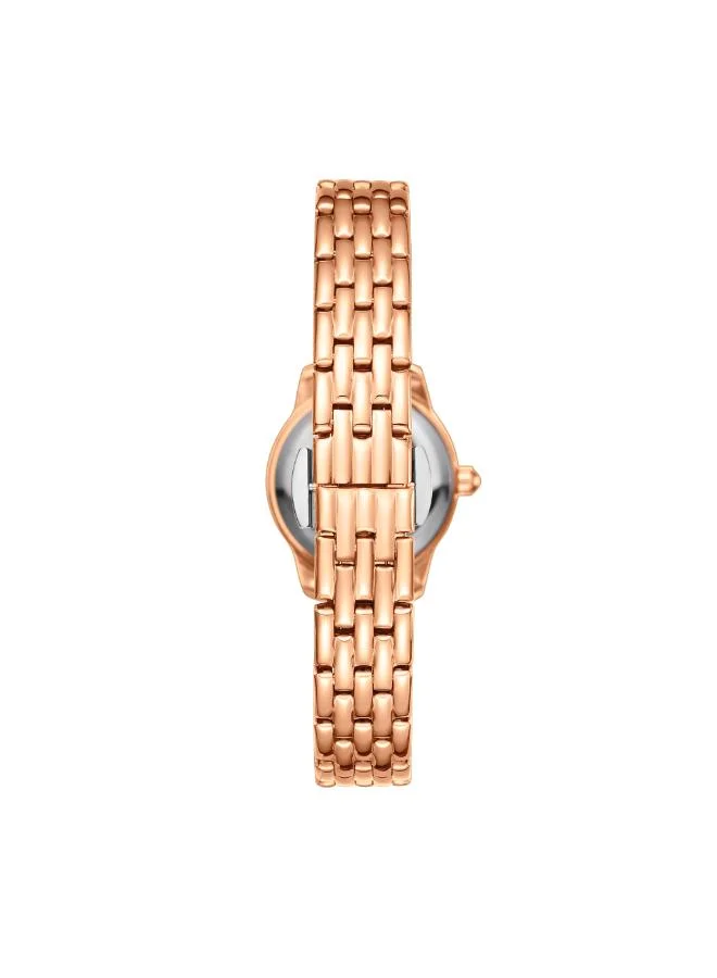 كينيث سكوت Women's Analog Display Watch With Rose gold Stainless Steel Strap - K25511-RBKW
