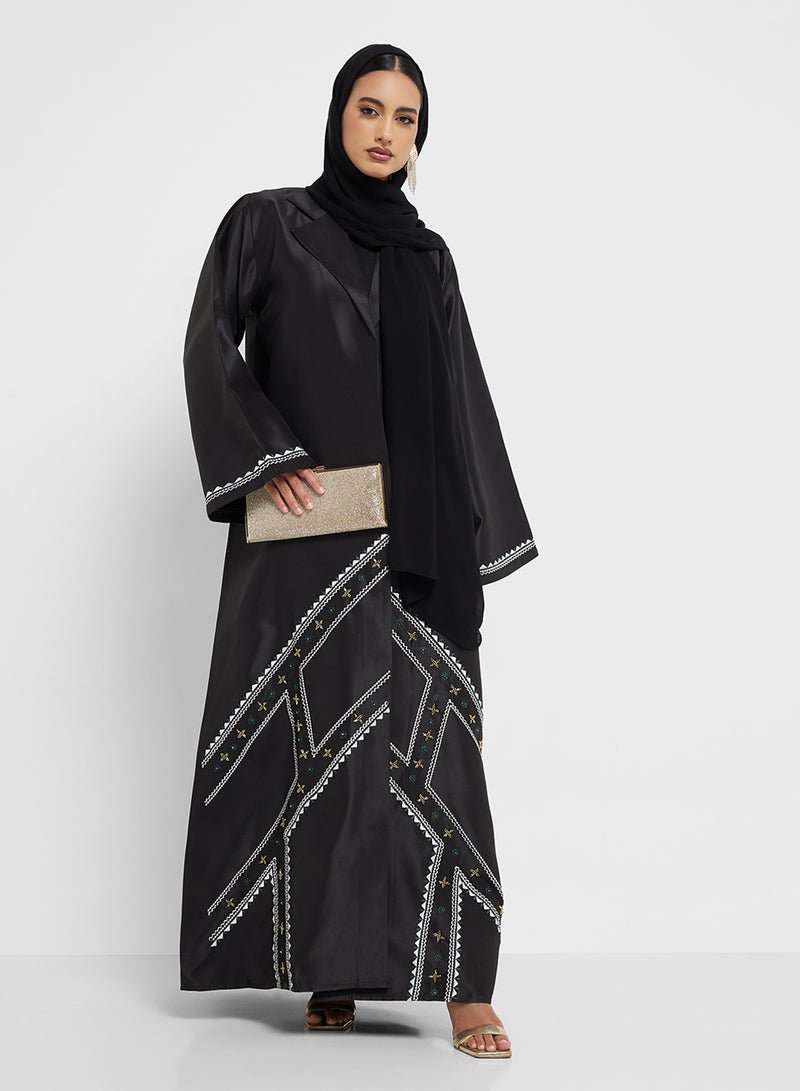 hayas closet Embellished Flared Sleeve Abaya  - Image 1