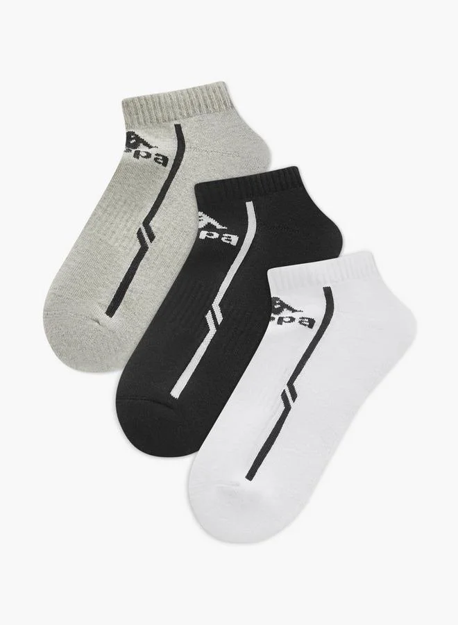 Set of 3 - Kappa Logo Detail Crew Length Socks with Antibacterial Protection