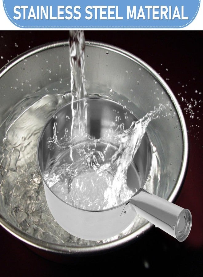 هيموبللو مغرفة هيموبلو كبيرة جدًا، مصنوعة من الفولاذ المقاوم للصدأ السميك، بمقبض طويل، مثالية لطهي الحساء، بديلة لمغرفة الماء في المطبخ. - Image 3