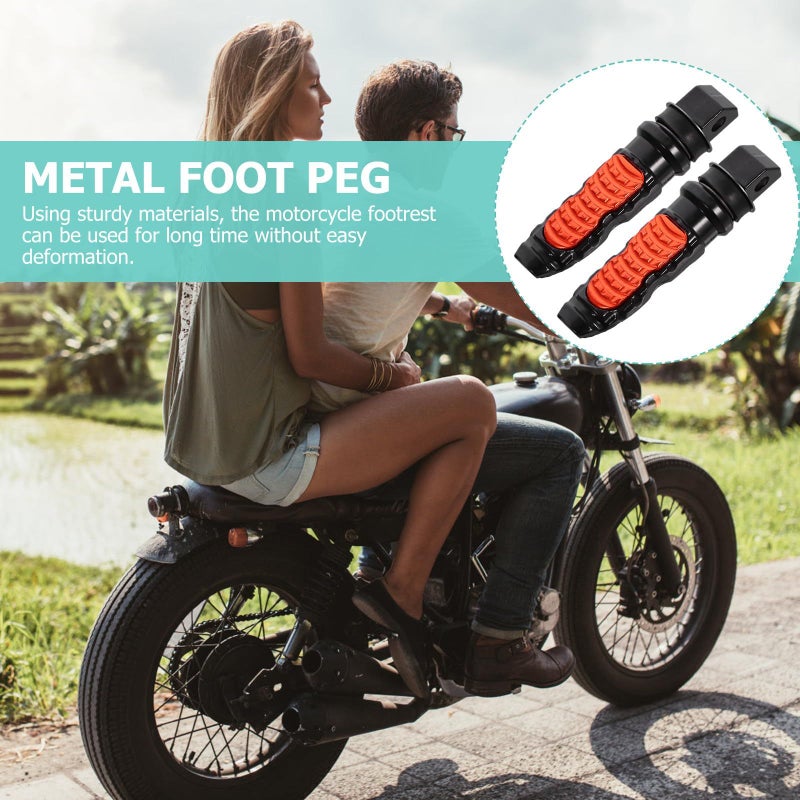 Aluminum Alloy Motorcycle Foot Pegs Rear Set Footrest Pedals For Electric Dirt Bike Off Road Accessories Orange - Image 5