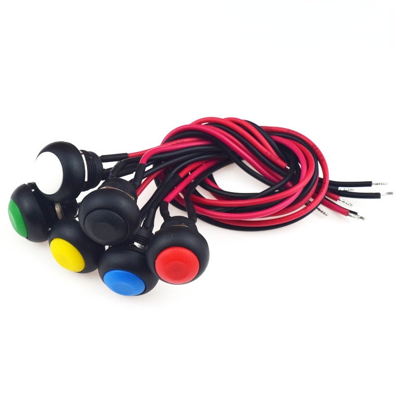 Switch Button Small Switch Small Car Circuit Day Running Light Horn Electric Appliance Mini Boat Shape Boat Shape Round Belt Line - Image 3