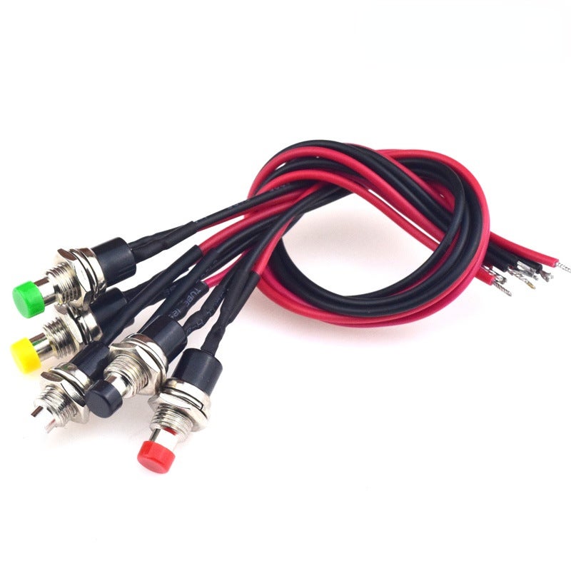 Switch Button Small Switch Small Car Circuit Day Running Light Horn Electric Appliance Mini Boat Shape Boat Shape Round Belt Line - Image 5