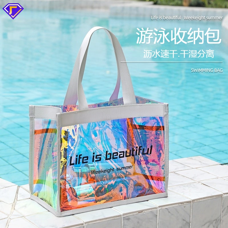 Large Capacity Colorful Portable Swimming Bag – Dry and Wet Separation Travel Storage Bag - Image 2