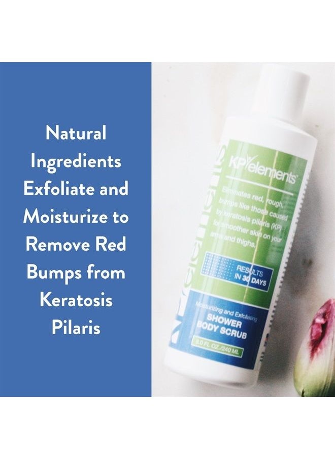 KP Elements - Body Scrub and Exfoliating Cream for Keratosis Pilaris Treatment Bundle (8 fl oz) | Bump Eraser Body Scrub | Body Exfoliant for Strawberry Legs - Image 1