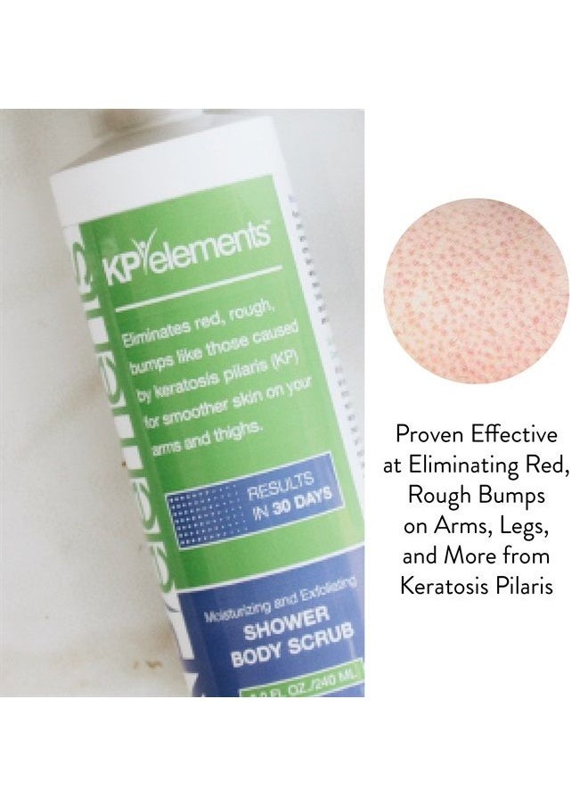 KP Elements - Body Scrub and Exfoliating Cream for Keratosis Pilaris Treatment Bundle (8 fl oz) | Bump Eraser Body Scrub | Body Exfoliant for Strawberry Legs - Image 1