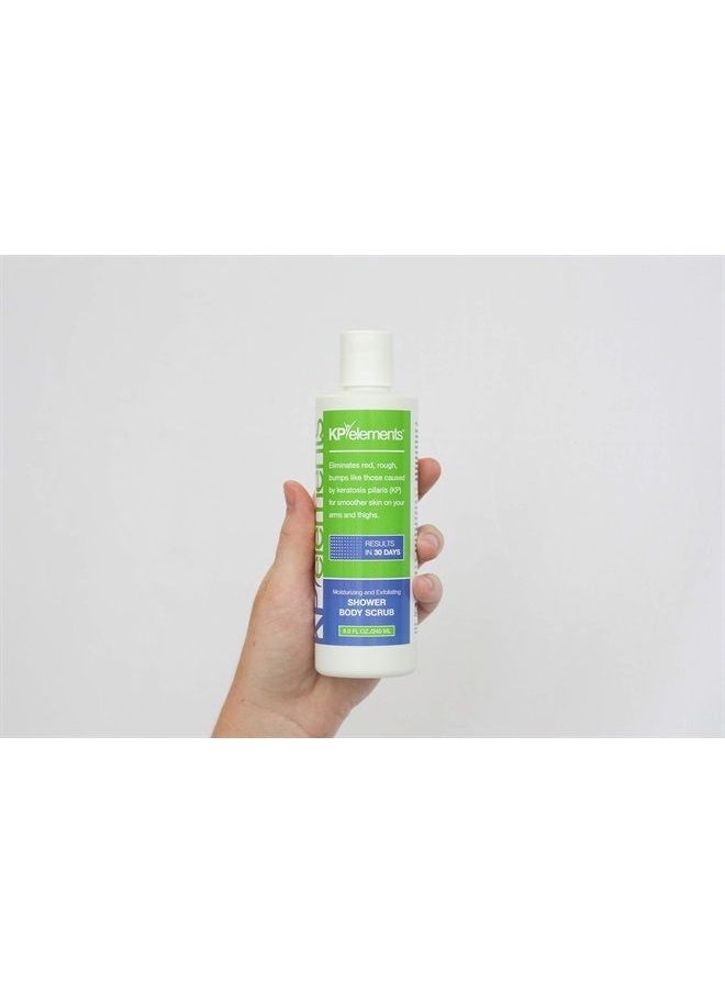 KP Elements - Body Scrub and Exfoliating Cream for Keratosis Pilaris Treatment Bundle (8 fl oz) | Bump Eraser Body Scrub | Body Exfoliant for Strawberry Legs - Image 1
