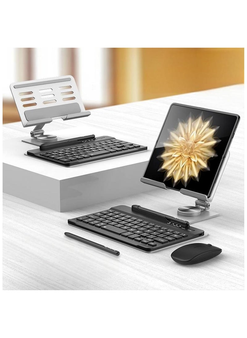 General Wireless Keyboard with Bracket Compatible with Honor Magic V3 Phone with 360 Rotating Folding Stand Bluetooth Keyboard and Mouse with Capacitive Pen for Magic V3 