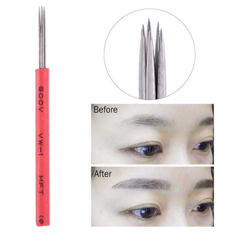 klarako 50Pcs R5 Liner Shading Needles Microblading Fog Eyebrow Blade For Semi Permanent Eyebrow Makeup Needles - Image 3