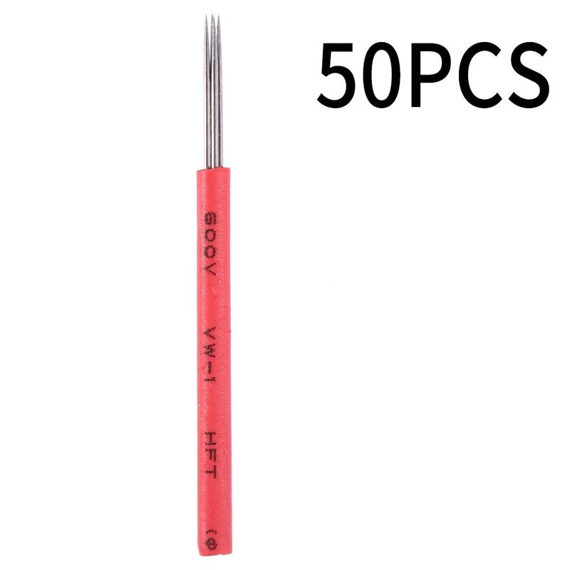 klarako 50Pcs R5 Liner Shading Needles Microblading Fog Eyebrow Blade For Semi Permanent Eyebrow Makeup Needles - Image 2