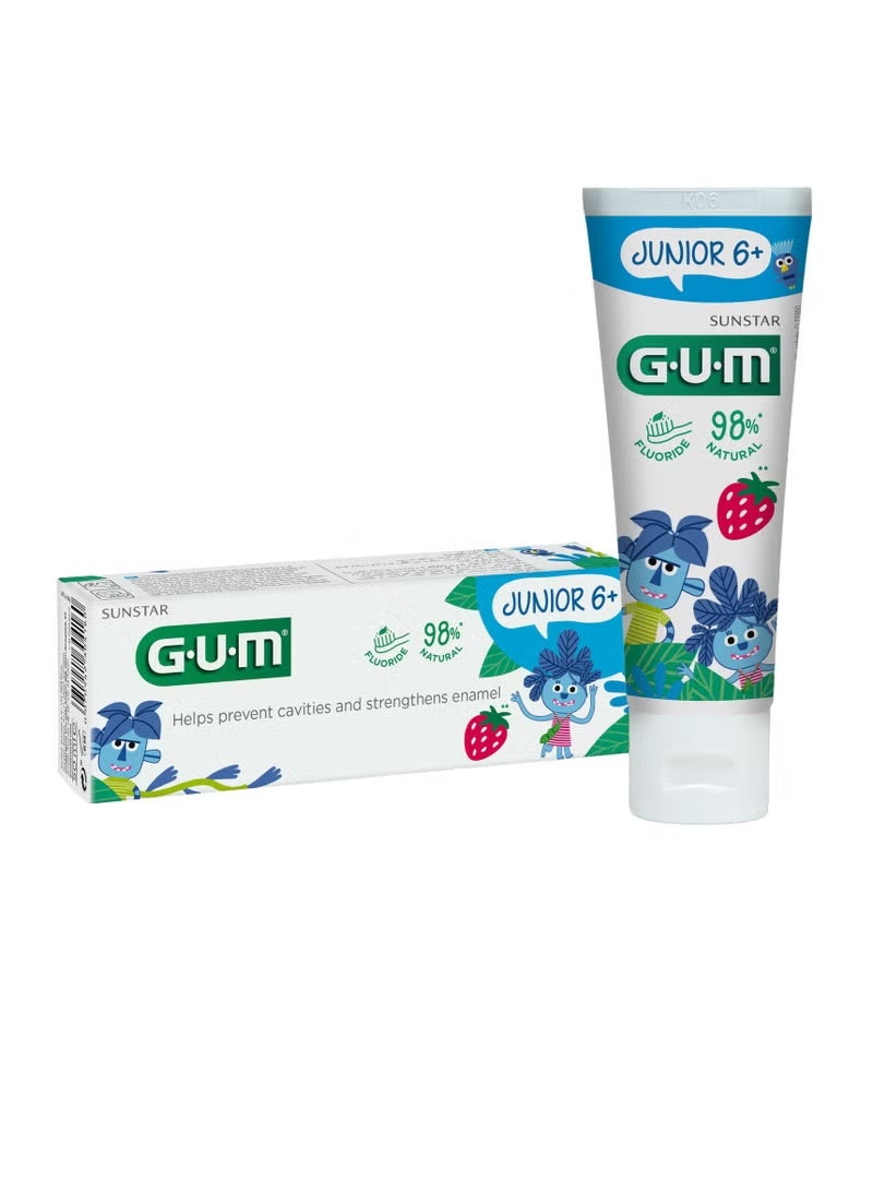 جي.يو. ام معجون أسنان GUM® JUNIOR 6+ - تركيبة لطيفة للأطفال من عمر 6 سنوات فما فوق - Image 3