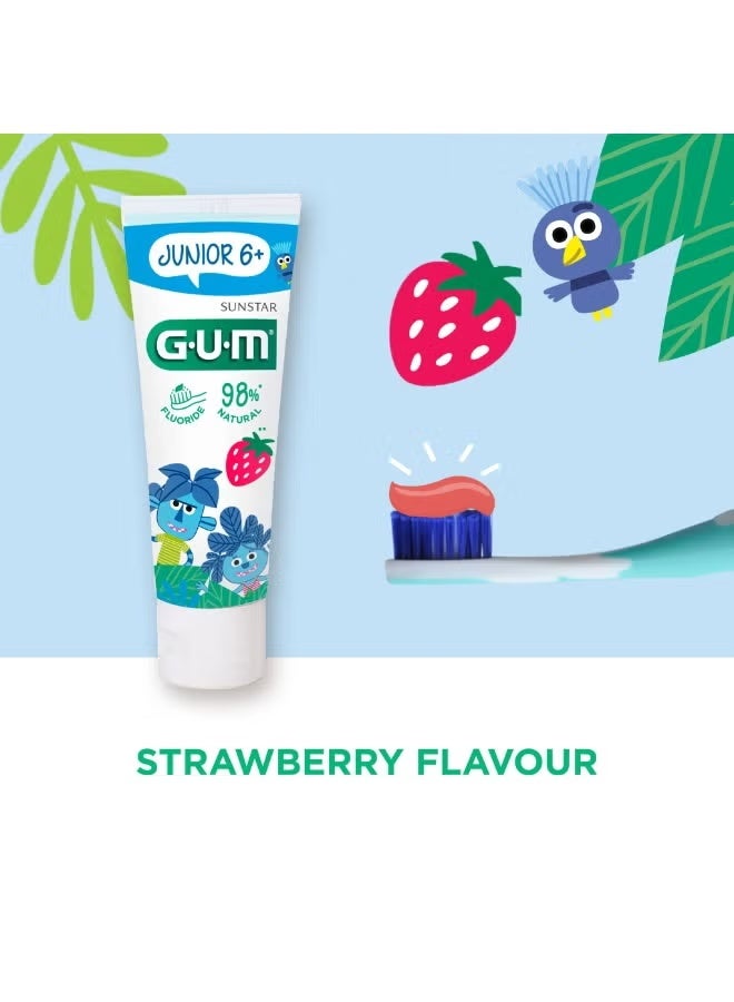 جي.يو. ام معجون أسنان GUM® JUNIOR 6+ - تركيبة لطيفة للأطفال من عمر 6 سنوات فما فوق - Image 2