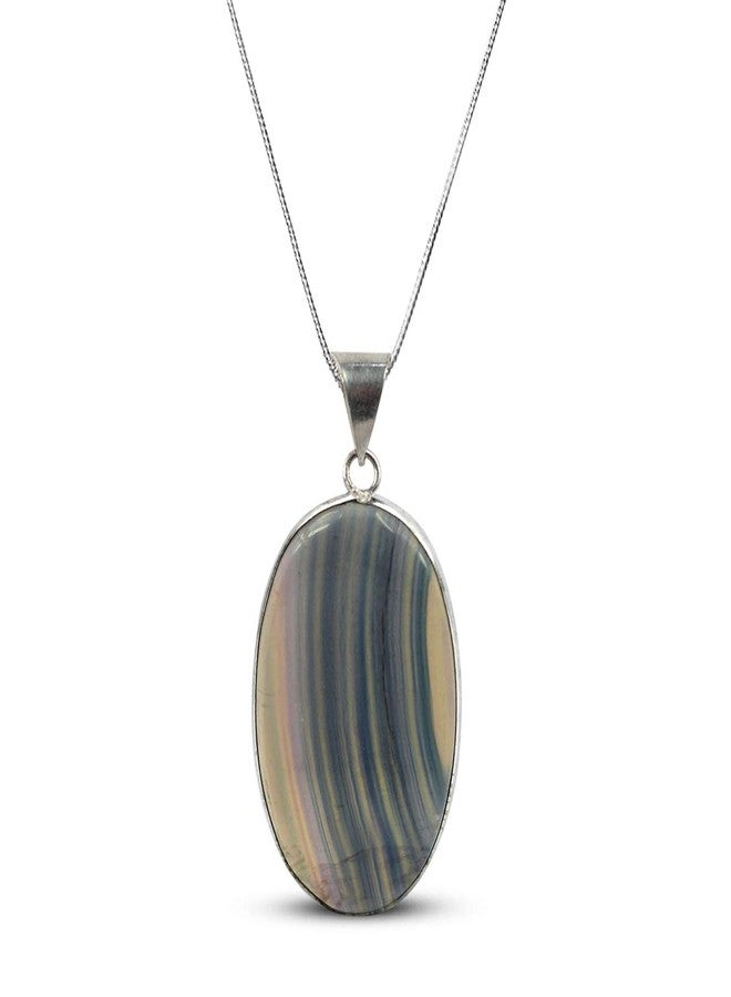 Crystu AAA Mulit Fluorite Pendant Natural Crystal Stone Pendant/Locket with Metal Chain for Reiki Healing and Crystal Healing Gemstone for Unisex (Color : Multi) - Image 1