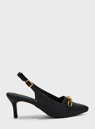 Chunky Chain-Embellished Slingback Pumps - pzsku/Z08DEF501DA20F94CC820Z/45/_/1694678548/0b412770-bc32-4ef7-b6e9-16c5e79bd2a7