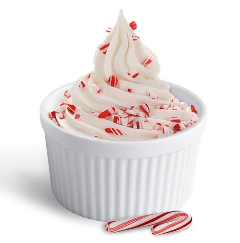 RAHAS Ceramic Ice Cream Bowl Set of 6 Dessert Bowl 100 ml White - Image 4