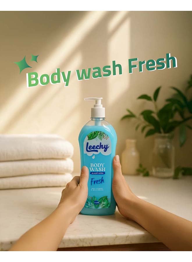Leechy Body Wash Fresh 1L - Image 3