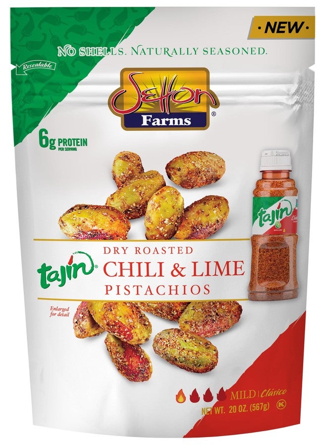 Setton Farms Pistachios Tajin Clasico Chile Lime Seasoned | No Shells | Chili Lime | Non-GMO Project Verified | Gluten Free | Vegan | Kosher | Value Size 20 Oz. - Image 1