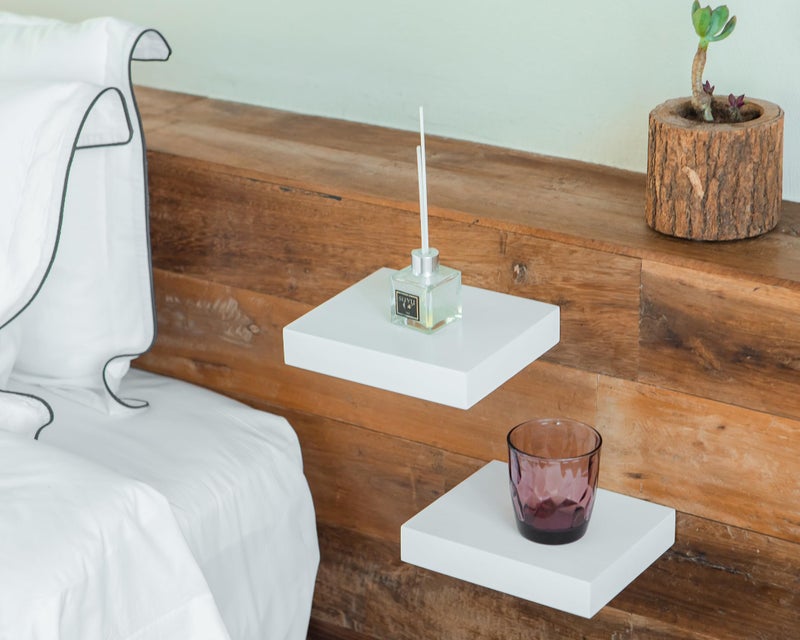 Qsqueen Floating Shelves Floating Shelves For Wall Wall Shelves With Invisible Bracket Bathroom Shelves Bedroom Decor Floating Shelf Shelves For Wall Storage Display Shelf Set Of 2 - Image 2