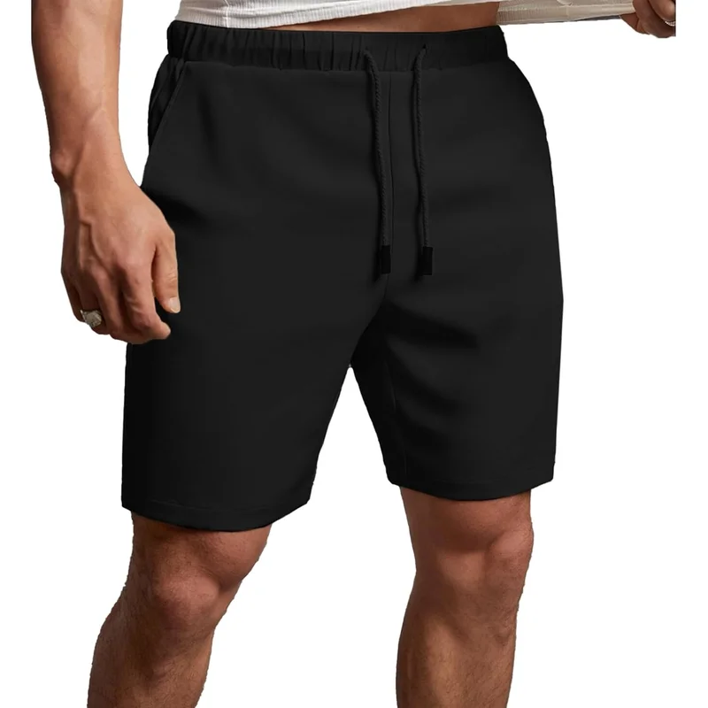 NOBERO Black Regular Fit Shorts for Men