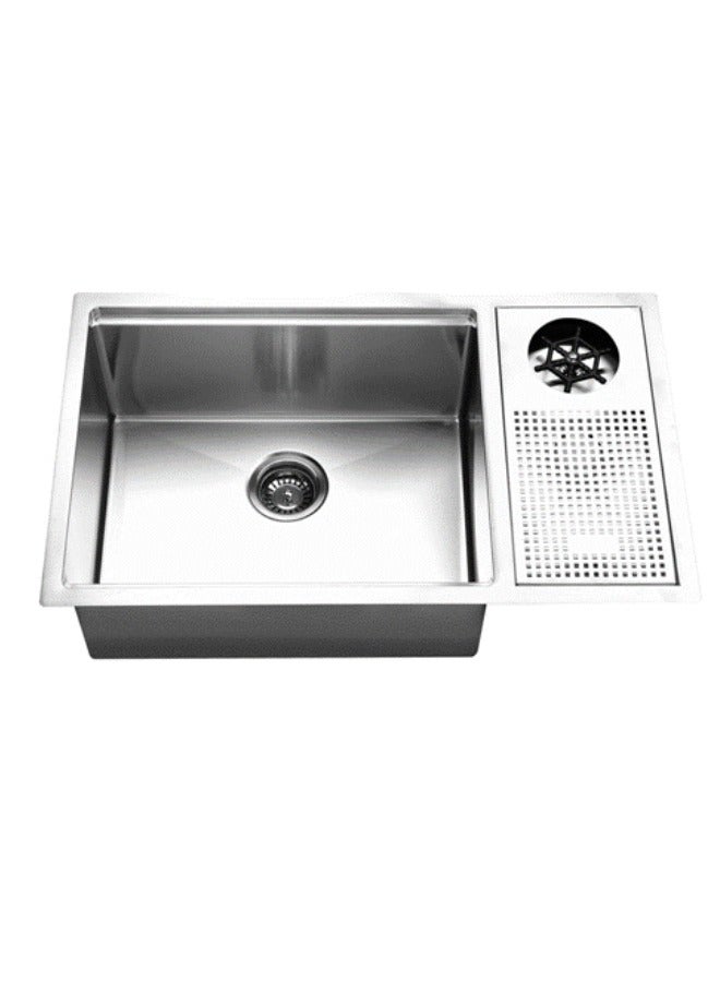 Wonderful-kitchens 7843A Silver Nano Stainless Steel Invisible Kitchen Sink Sink Only - Image 1