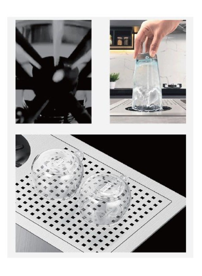 Wonderful-kitchens 7843A Silver Nano Stainless Steel Invisible Kitchen Sink Sink Only - Image 4