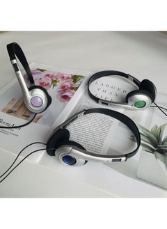 Generic Vintage Wired Headset Upgraded Version Ultra Light School Use Suitable For Tablet Huawei Other Devices-Color:Upgraded Campus Sapphire Blue Wired Headset (for Apple)  - Image 2