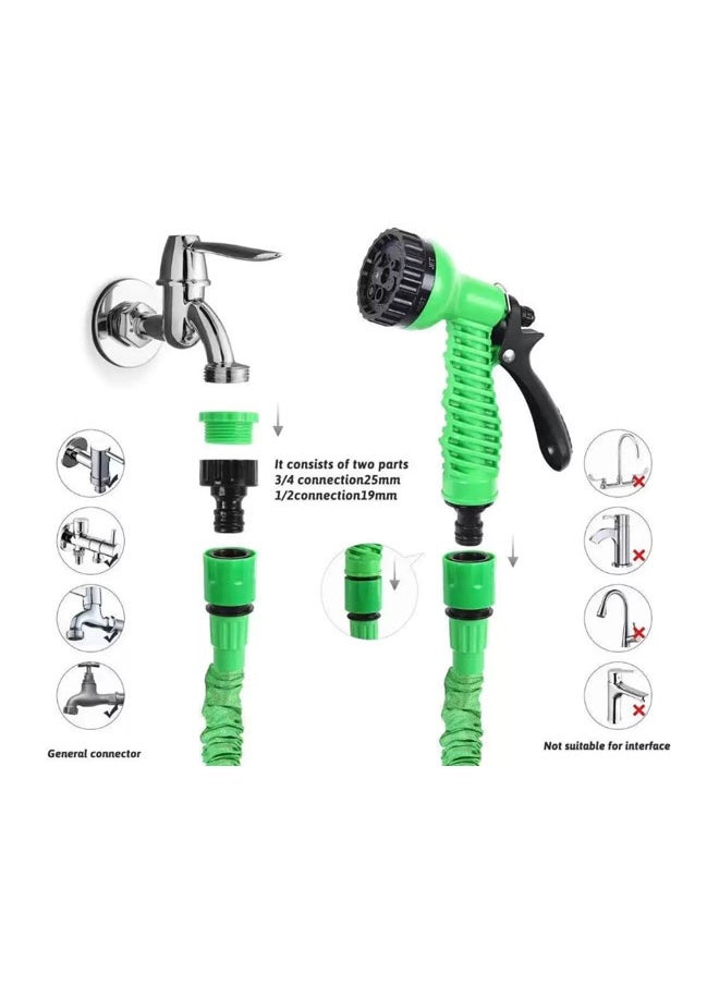 （Blue  100FT）7 - in - 1 Expandable Garden Hose (with American Adapter) - Car Washing and Gardening Watering Essential