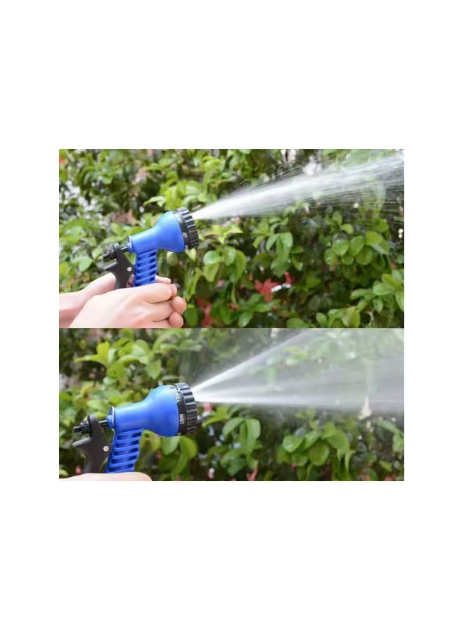 （Blue  100FT）7 - in - 1 Expandable Garden Hose (with American Adapter) - Car Washing and Gardening Watering Essential
