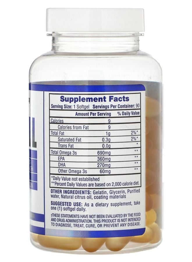 hi tech pharmaceuticals Fish Oil Lemon 690 mg 90 Softgels - Image 2