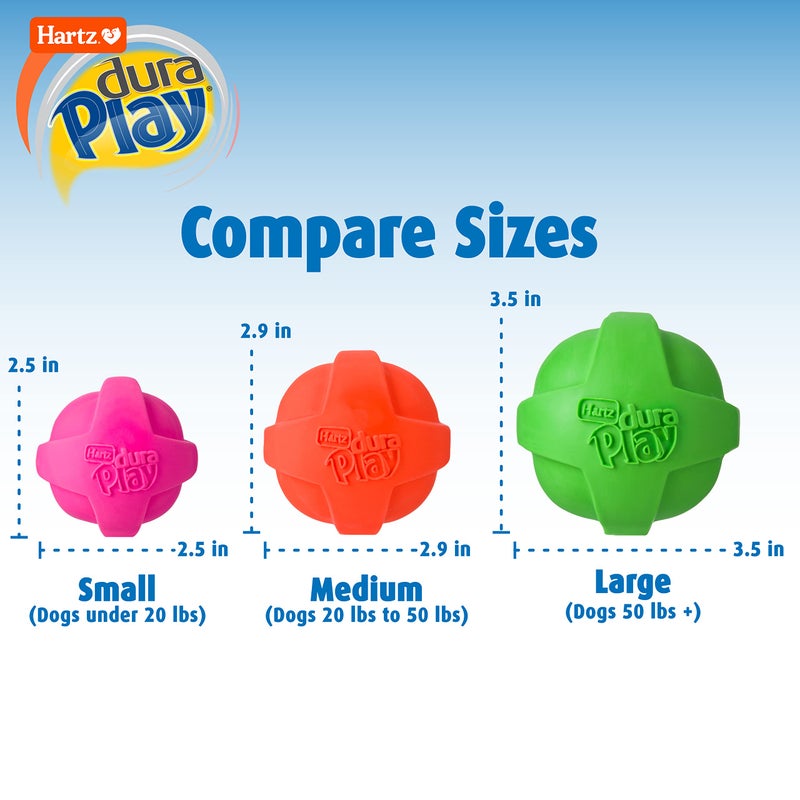 Hartz DuraPlay Bacon Scented Dog Toys, Large 1 Count, Colors may vary - Image 3