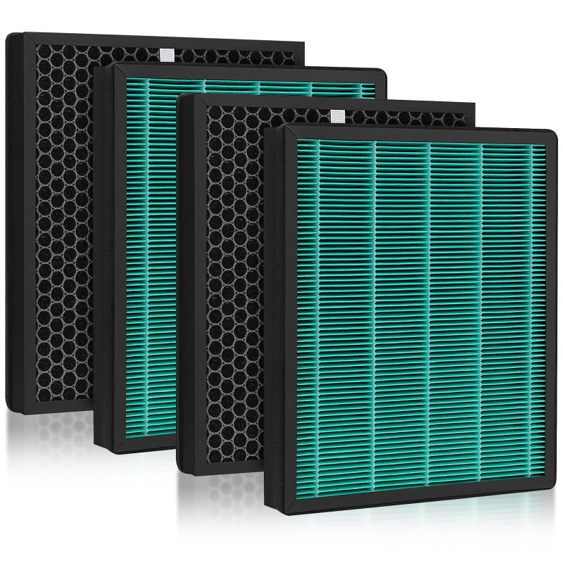 NXBHG 400400S مجموعة فلاتر بديلة لجهاز تنقية الهواء Coway AIRMEGA Max2 400400S كفاءة عالية وفلتر كربون نشط AP2015FP
