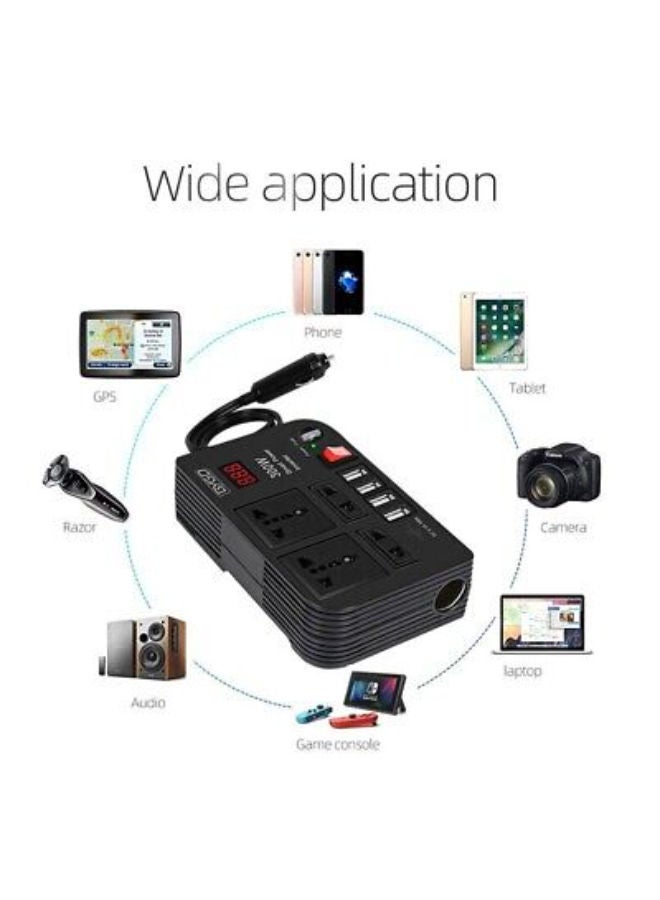 BYGD 300W Power Inverter 4 USB Fast Charging Converter Universal Socket DC 12V to AC 220V Power Adapter Inverter Vehicle Supplies - Image 2