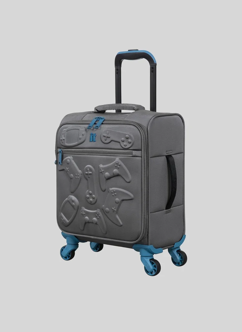 Matalan IT Luggage Kids Grey Gaming Suitcase