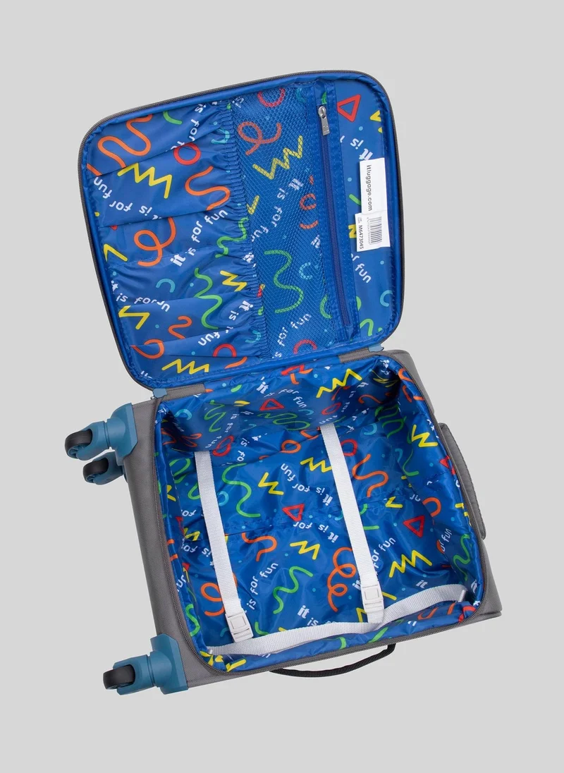Matalan IT Luggage Kids Grey Gaming Suitcase