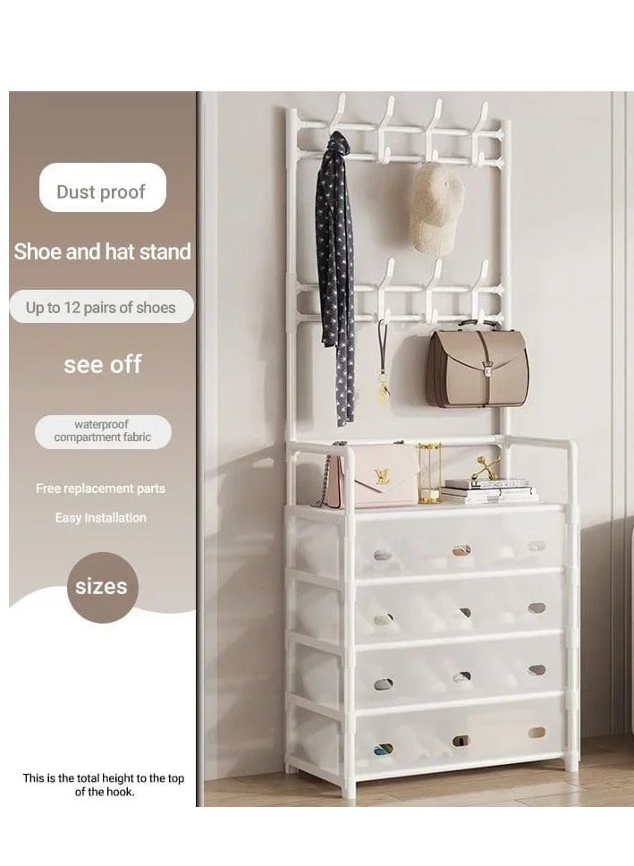 Generic Coat Rack, Shoe Rack, Storage Shelf with 5-Tier Shoe Organizer, Clothes Rack - Image 1