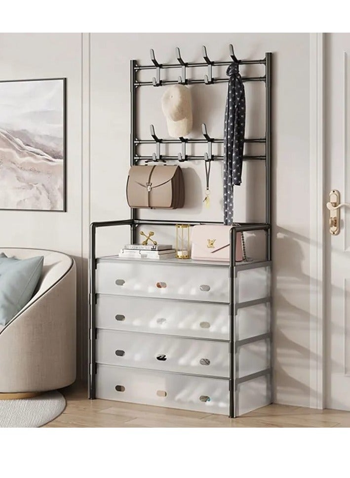 Generic Coat Rack, Shoe Rack, Storage Shelf with 5-Tier Shoe Organizer, Clothes Rack - Image 4