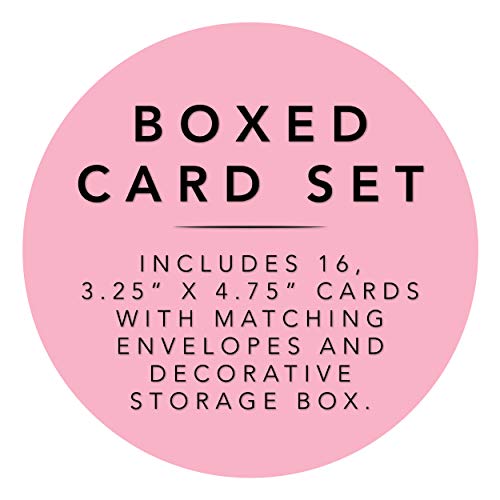 Graphique Peanuts Typewriter Boxed Notecards, 16 Snoopy at Typewriter Cards Embellished with Glitter, with Matching Envelopes and Storage Box, 3.25" x 4.75" - Image 5