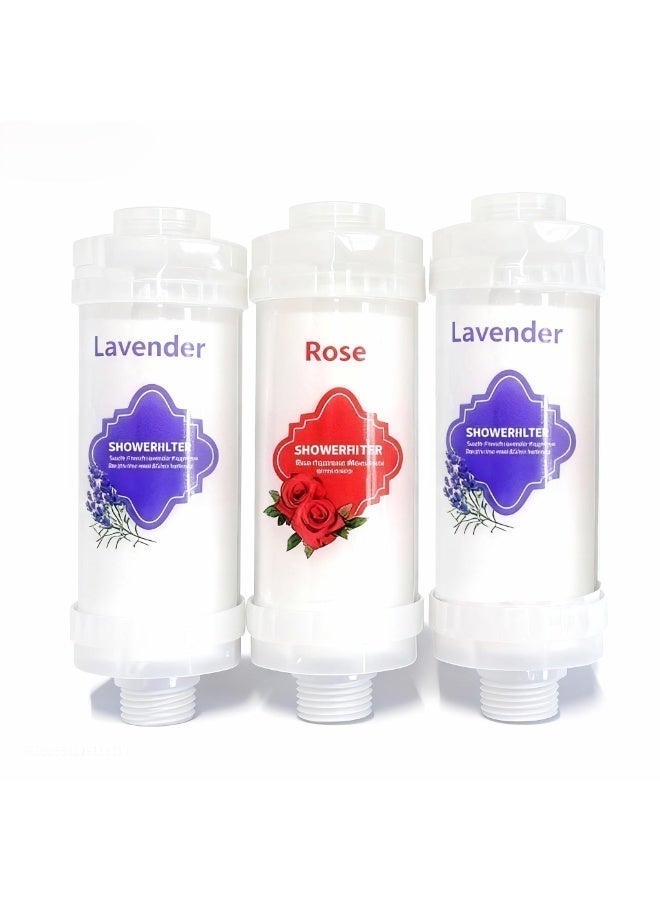 3 عبوات من فلتر الدش بفيتامين C، فلتر رأس الدش لإزالة رواسب الكلور والفلورايد، ينقي المياه بالخرز، يساعد في علاج جفاف البشرة وتساقط الشعر، سهل التركيب - Image 4