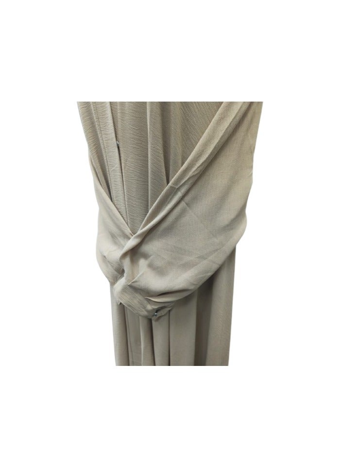 عباية مظلة مع شيلة، قماش CY بيج. (الحجم-56) - Image 5