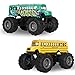Crelloci 2 Pack School Bus Monster Truck Toy Die Cast Big Wheel Monster Truck Green Yellow Pull Back Car Toys Play Vehicle Gifts for Kids Toddlers Boys Age 3 - Image 4