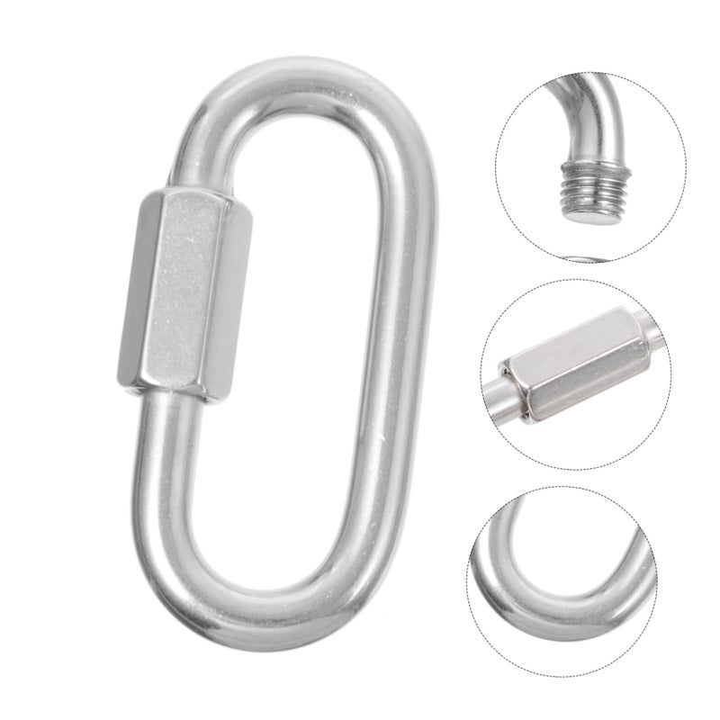 6pcs Heavy Duty Quick Link Chain Connector Clips For Outdoor Equipment Repair Carbon Steel - Image 3