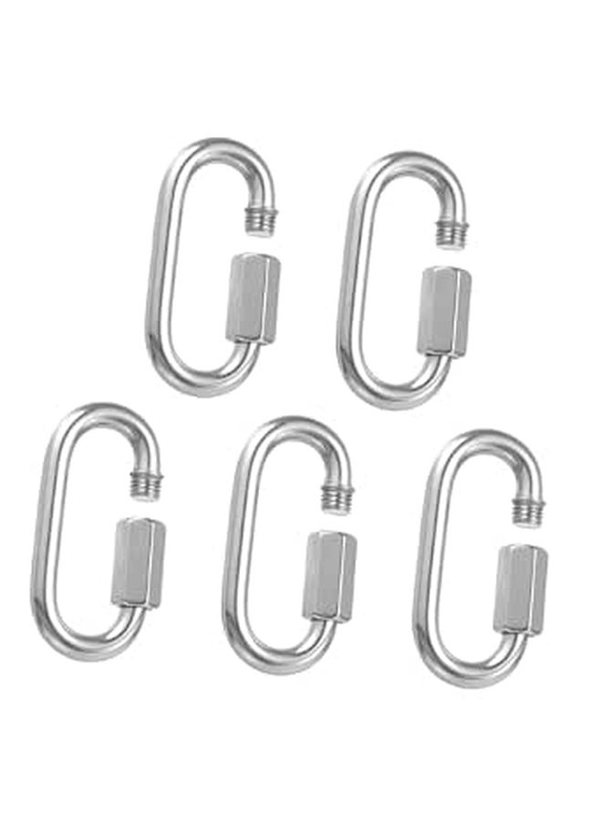 6pcs Heavy Duty Quick Link Chain Connector Clips For Outdoor Equipment Repair Carbon Steel - Image 1